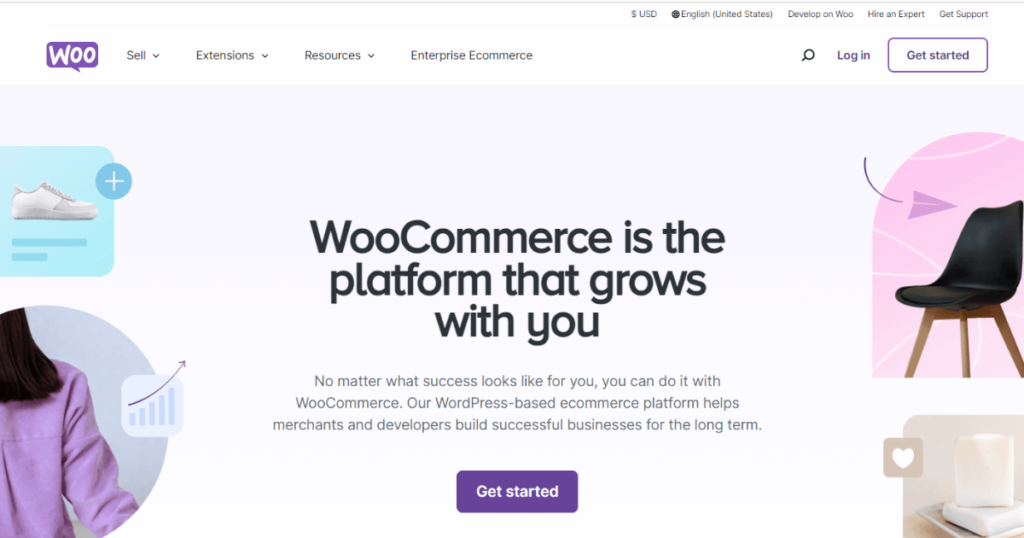 woocommerce homepage screenshot